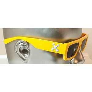 Sunglasses Designer Style Yellow Dark Tint Fashion Statement